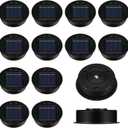 Jeyiour 12 Pack Solar Light Replacement Tops Replacement Solar Light Parts Waterproof LED Panel Lantern Lid Outdoor Top Kit for Hanging Lanterns Patio Decor(2.76 in)