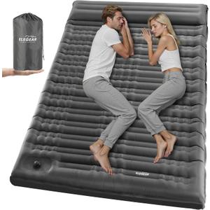 Elegear 4.7” Thick Double Sleeping Pad for Camping, Inflatable, Full,Grey