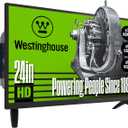 Westinghouse 24 Inch TV with DVD Player Built in, HD LED Small Flat Screen Non-Smart Television DVD Combo, RV Camper, Works with Fire Stick, Roku, Apple TV, TiVo, Xumo, and Streaming Devices.