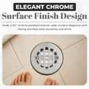 2" PVC No-Caulk Compression Shower Drain with 4-1/4" Chrome Stainless Steel Strainer - Perfect Floor Drain Cover for 2 Inch Pipe, Ideal for Shower Pan Kits - Easy to Install