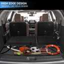 Cargo Mat & Backrest Mat Compatible with 2022-2026 Nissan Pathfinder Cargo Liner Trunk Mat TPE All Weather Back Seat Cover Protector 2024 Pathfinder Accessories (Trunk Liner + Backrest Mat)