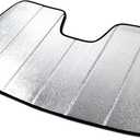 Custom Fit Car Sun Shade Windshield | Sun Visor | Car Window Shades | Fold Up Front Sunshade Visor | Compatible with Nissan Rogue (T32) 2014-2020 | CFS-559-S | Silver & Grey 1-pc Set