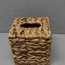 Sumnacon Tissue Box Cover Water Hyacinth Tissue Box Sqaure Tissue Holder Woven Tissue Cover Wicker Cube Tissue Box Holder for Bathroom Toilet Table Desk Home Office Car