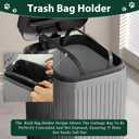 Dog Poop Trash Can Outside, 5L/1.3 Gal Pet Poop Bucket with Lid, Foot Pedal, Dog Waste Container with 40 Bags, Lid Soft Close for Pet, Grey
