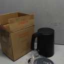 Dezin 0.8L Electric Kettle, Small Electric Kettle with Double Wall Construction, 304 Stainless Steel Electric Tea Kettle for Business Trip, Portable Travel Kettle with Auto Shut-Off (Without Cup) (Black)