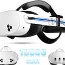 10000mAh Battery Head Strap for Meta Quest 3/3S - Elite Strap with Battery Pack Accessories Fast Charger to Extend Quest 3/3S 2-4H Playtime - VR Stocking Stuffers for Men - Mens Stocking Stuffers