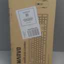 Wireless Keyboard and Mouse Combo, MARVO 2.4G Ergonomic Wireless Computer Keyboard with Phone Tablet Holder, Silent Mouse with 6 Button, Compatible with MacBook, Windows (Black)