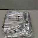 SUT 150Pcs Silver Plastic Silverware, Silver Disposable Cutlery, Heavy Duty Disposable Silverware, Plastic Utensils Include 50 Plastic Forks, 50 Plastic Spoons, 50 Plastic Knives