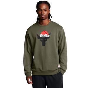 Under Armour Men's Project Rock Red One Believe Crew Neck SweatshirtDISC, (390) Marine OD Green, Medium