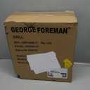 George Foreman 4-Serving Removable Plate Electric Grill and Panini Press, George Tough Non-Stick Coating, Drip Tray Catches Grease, Black