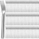 Minatee 100 Pieces Dinner Forks Bulk Set 6.9 Inches Stainless Steel Metal Forks Flatware Fork Silverware Salad Forks Table Fork Mirror Polished for Home Restaurant Eating Kitchen Utensils
