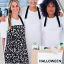 Honeydak 6 Pcs Halloween Composition Notebook Group Costumes for Adults Halloween Teacher Group Cosplay Apron Props Gifts for Women Man Teachers Librarians Holiday Party