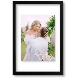 12x18 Floating Picture Frame Black - Solid Wood for Pressed Flower -1 Pack
Real Glass of Front - Use as 11x14 or 11x17 Picture Frame - for Wall Mount Display (Black, 1 Pack)