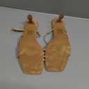 Shoe'N Tale Strappy Kitten Heels For Women Stiletto Mules Square Open Toe Slip On Sandals, 7