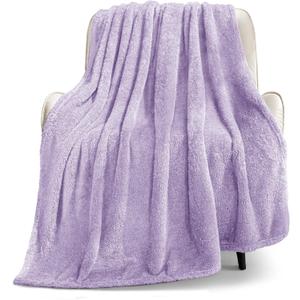 Whale Flotilla Extra Large Lilac Throw Blanket for Couch, Decorative Soft Warm Fleece Bed Blankets, Plush Fluffy Thick Sofa Throws for All Season, 50x70 Inch