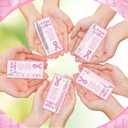 50 Set Breast Cancer Awareness Pens Bulk Pink Ribbon Ballpoint Pens with Motivational Cards Bags Breast Cancer Awareness Accessories Items for Women Survivor Public Events Gift Supplies