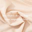 Unlined Bras for Women Balconette Bra Underwire No Padding Smooth Scoop Neck (Pink)