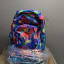 J World Sunny Rolling Backpack for Kids. Roller Bag With Wheels, Tie Dye, One Size