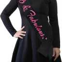 2 x 70 & Fabulous Birthday Sash, 70th Birthday Gifts idea for women, Funny 70th Birthday Party Suppiles, Black+ Pink(70 & Fabulous)