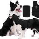 Dog Anxiety Vest with Band Noise Cancelling Ear Muffs Combination Set Soft Thunder Jacket for Fireworks, Vet Visits & Separation Anxiety No Medication or Training XL
