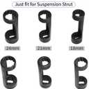 Strut Nut Socket 16mm 18mm 19mm 21mm 22mm 24mm with 12 Point 1/2" Drive Suspension Strut Spreader Socket 8pc Shock Absorber Tool