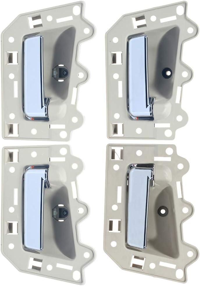 OCPTY Door Handles Interior Driver Passenger Side Replacement fit 005-2011 for Jeep Grand for Cherokee Inside Door Handles Beige(4pcs)