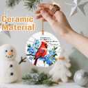 3 x Cardinal Christmas Ornament, Christmas Tree Ornaments, Keepsake Ornaments, Holiday Decor, Cardinal Gift, Remembrance or Memorial Gifts, Sympathy Gifts for Loss of Loved One