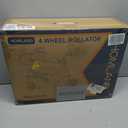 HOMLAND Foldable Rollator Walkers with Seat for Seniors, 8'' Big Wheels, 350 lb. Weight Capacity, Adjustable Handles and Seat Height, Lightweight Rolling Walker, Black