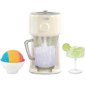 Dash Deluxe Shaved Ice & Slushy Maker with Serving Pitcher, 1L, Multi-Purpose Ice Shaver Machine for Homemade Shaved Ice, Snow Cones, Slushies, Cocktails & More - Cream