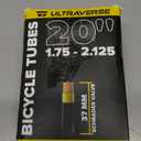 Ultraverse 20" Bike Inner Tubes 20 x 1.75, 1.95, 2.00, 2.125, Butyl Rubber Bicycle Tubes with Schrader Valve Replacement Tube for Kids, BMX, Cruiser, Mountain & Electric Bikes Set of 2