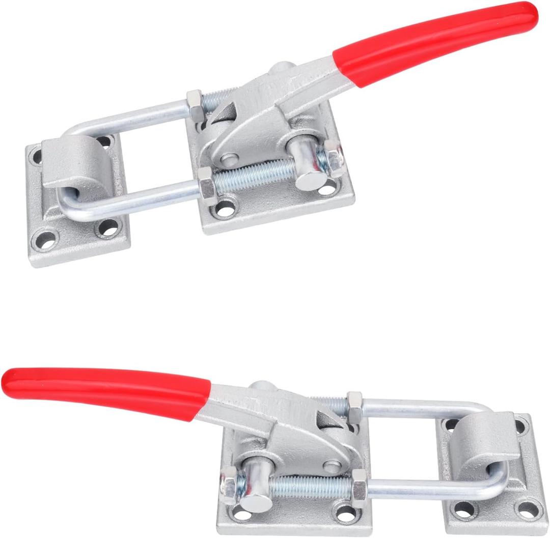 2 Pack Heavy Duty U-Hook Latch Clamp, 7720 lbs Capacity Adjustable U Hook Toggle Clamp, 40380 Toggle Clamp Latch, Adjustable Toggle Clamps with Threaded U-Bolt