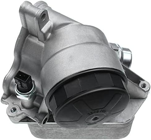 A-Premium Oil Filter Housing Cap Assembly Compatible with BMW 328i 2011-2015, 328i xDrive 2011/2013, 528i 2010-2011, 528i xDrive 2010, X1 2013-2015, X3 2009-2015, 2.0L 2.5L 3.0L, Replace# 11428642289