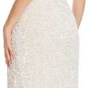 OVRUNS Women Sequin Dress Sleeveless V Neck A Line V Back with Liner Sparkly Evening Party Glitter Cocktail Formal Midi Dress (M)