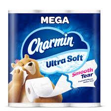 Charmin Toilet Paper Ultra Soft Cushiony Touch, 10 Family Mega XL Rolls = 51 Regular Rolls, 1 Pack