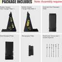 Ladder Leveler, Pitch Hopper, Ladder Stabilizer with Storage, Ladder Levelers for Stairs and Extension Ladders, Easy to Use, Conquer Uneven Ground (Regular Black)