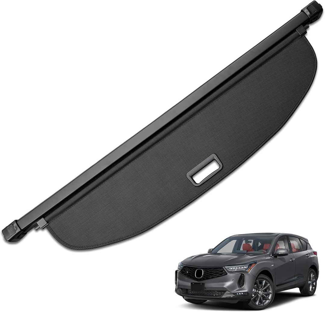 HAFIDI® Cargo Cover for 2019-2026 Acura RDX Retractable Trunk Cargo Cover RDX Accessories Anti-Peeping Anti-Theft Privacy Screen,Trunk Luggage Shield Shade Carbon Fiber Texture