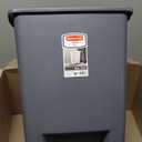 Rubbermaid Step-On Trash Can with Lid, 8.25-Gallon, Gray, Easy Clean Wastebasket for Home/Kitchen/Bedroom/Office