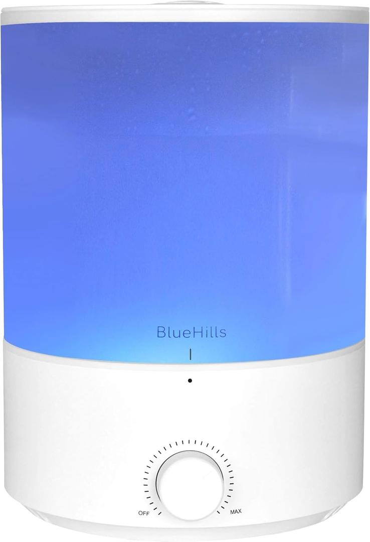 BlueHills Premium 4000 ml XL Essential Oil Diffuser 4L 4 Liter 70 Hour Run Humidifier Aromatherapy 1 Gallon Big Capacity High Mist Output for Large Room Home Mood Lights Long Run Diffuser White E401 (4000ml-e401)