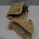 PINVNBY Bearded Dragon Hammock,Reptile Lounger Natural Seagrass Lizard Hammocks Habitat Tank Accessories Jungle Climber Vines Flexible Leaves Decor for Climbing Reptiles Chameleon Gecko Snakes