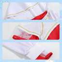 Dagmar Girls' Christmas Costume, Children's Cheerleader, Mesh Top, Short Skirt, Hooded Coat Set (4-5 Years, Red)