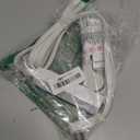 Amazon Basics 3-Prong Indoor Rectangle Extension Cord Power Strip, Flat Plug, Space-Saving, Grounded, 13 Amps, 1625 Watts, 125 VAC, 6 ft, White, 2-Pack