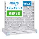 Aerostar 19.5x19.5x1 MERV 8 - 4 Count - High Efficiency Pleated HVAC, Furnace & Air Conditioner Filters - Removes Dust, Lint, Mold & Allergy-Causing Pollen