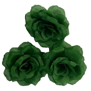 3pcs Artificial Green Rose Tops
