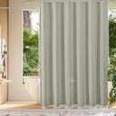 Colorigan Boho Farmhouse Shower Curtain - Linen Rustic Heavy Duty Fabric Shower Curtain Set with Tassel, Water Repellent Cloth, Modern Bohemian Chic Country Bathroom Shower Curtains