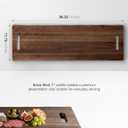 TIDITA 36" Large Acacia Wood Charcuterie Board with Handles (Walnut Color)