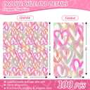 JarThenaAMCS 100Pcs Valentine's Day Paper Guest Napkin Colorful Heart Bathroom Napkin Decorative Disposable Hand Towel Napkin For Home Party Supplies