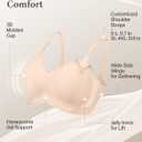 Vertvie Nursing Bras for Breastfeeding Seamless Comfort Maternity Bra Wireless Support Pregnancy Sleep Bralette Natural Shape (Beige, L)