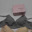 Vinfact 2 Pack Nursing Bras for Breastfeeding Seamless V Neck Maternity Bra Women Pregnancy Breastfeeding Bra, Extra Large 