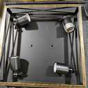 SKEJAO Black Flush Mount Ceiling Light Fixture,4-Light Square Hallway Light Fixtures Ceiling,Light Fixtures Ceiling Mount for Farmhouse,Kitchen,Hall,Bedroom