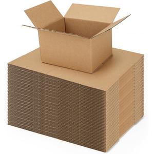 ZBEIVAN Shipping Boxes Mailers 5x4x3 inches Corrugated Cardboard Small Packing Kraft Moving Mailing Box, Pack of 40